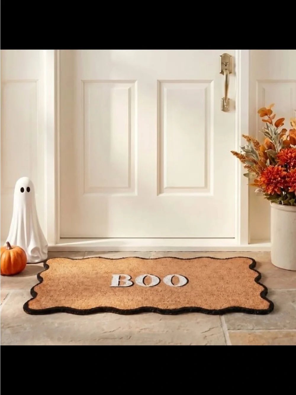 My Texas House Scallop Boo Coir Doormat Halloween, 18x30